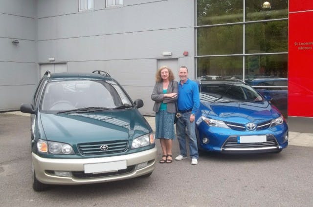 Couple Over the Moon with New Auris Hybrid