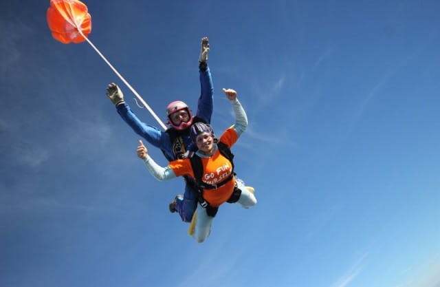 Accounts Administrator Jo Lees Sky Dives For Charity