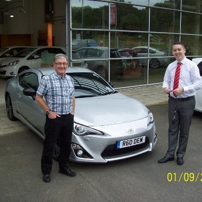 SLM Toyota's customer Mr Wood picking up his new Toyota GT86