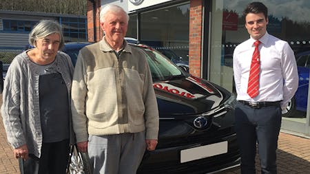 Loyal customers recently picked up their 7th New Toyota from SLM Toyota Uckfield