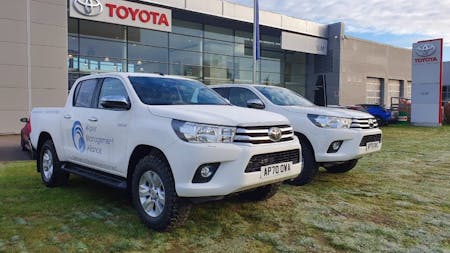 SLM Toyota Norwich Supply 2 Hilux's to Water Management Alliance