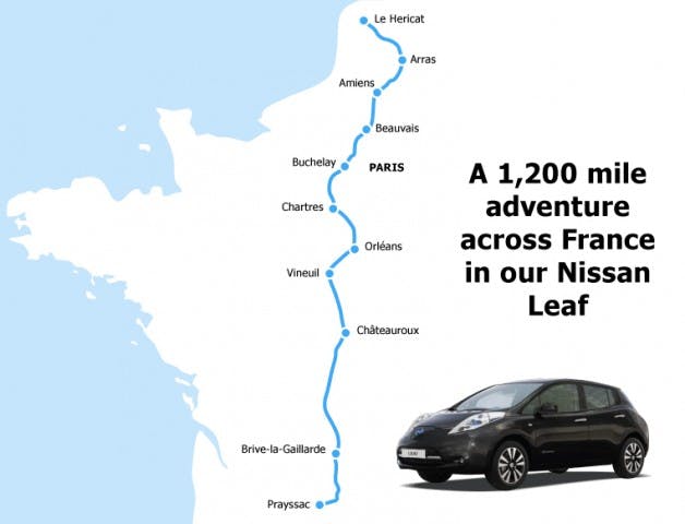 Hastings to Southern France in a Nissan Leaf