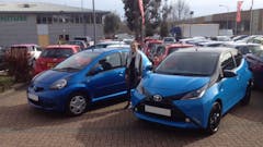 Aygo Fan Part Exchanges Old for New at SLM Toyota Uckfield