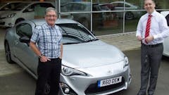 SLM Toyota's customer Mr Wood picking up his new Toyota GT86
