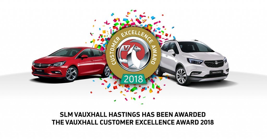 SLM Vauxhall Hastings Wins Customer Excellence Award 2018