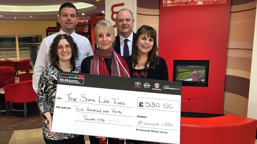 St Leonards Motors Group Latest Donation to The Sara Lee Trust