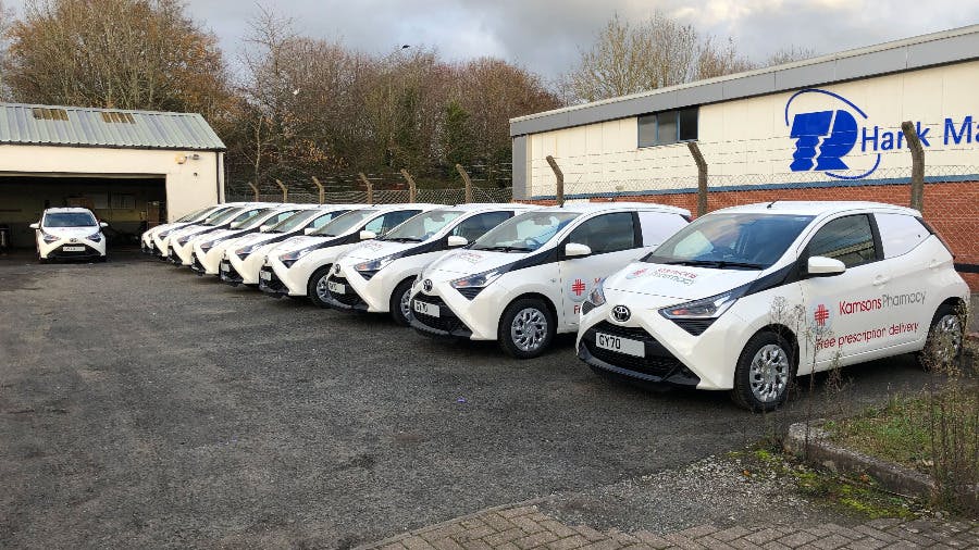 SLM Toyota Uckfield Supplies Another 12 AYGO X-Play Models to Kamsons Pharmacy