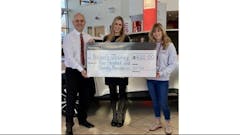 SLM Toyota in East Anglia proudly present cheque to Nelson’s Journey following period of fundraising