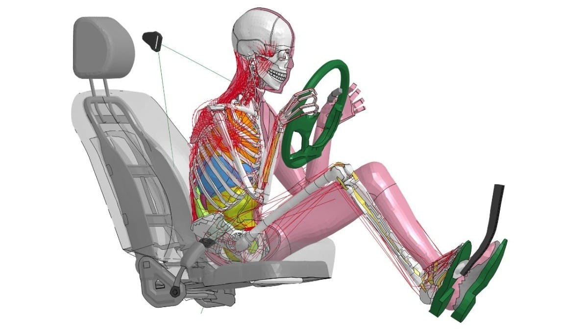 Toyota develops THUMS crash test simulation software