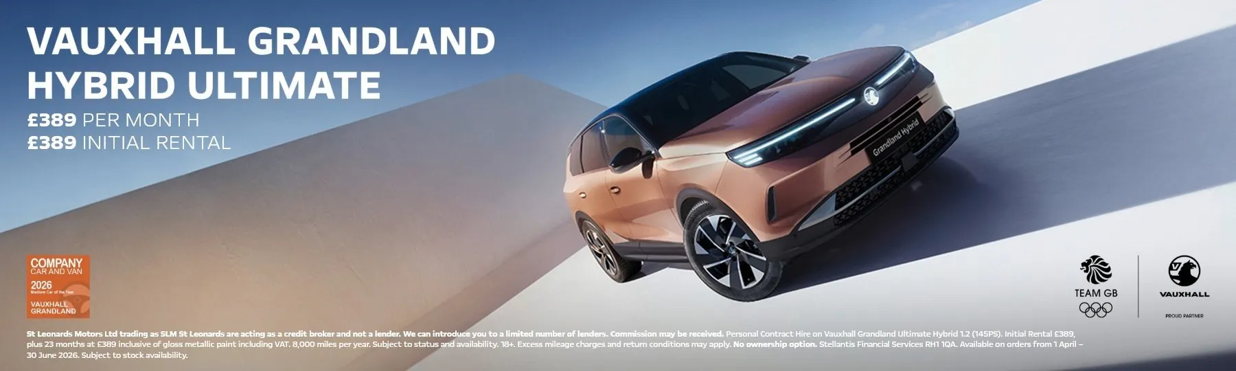 New Vauxhall Grandland Personal Contract Hire Offer