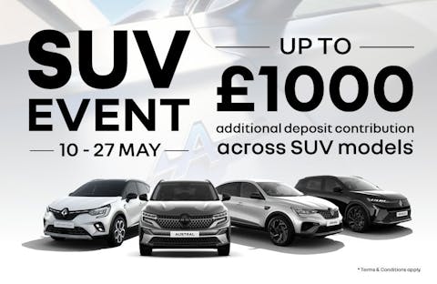 The Renault SUV Event 10th - 27th May at SMC Renault