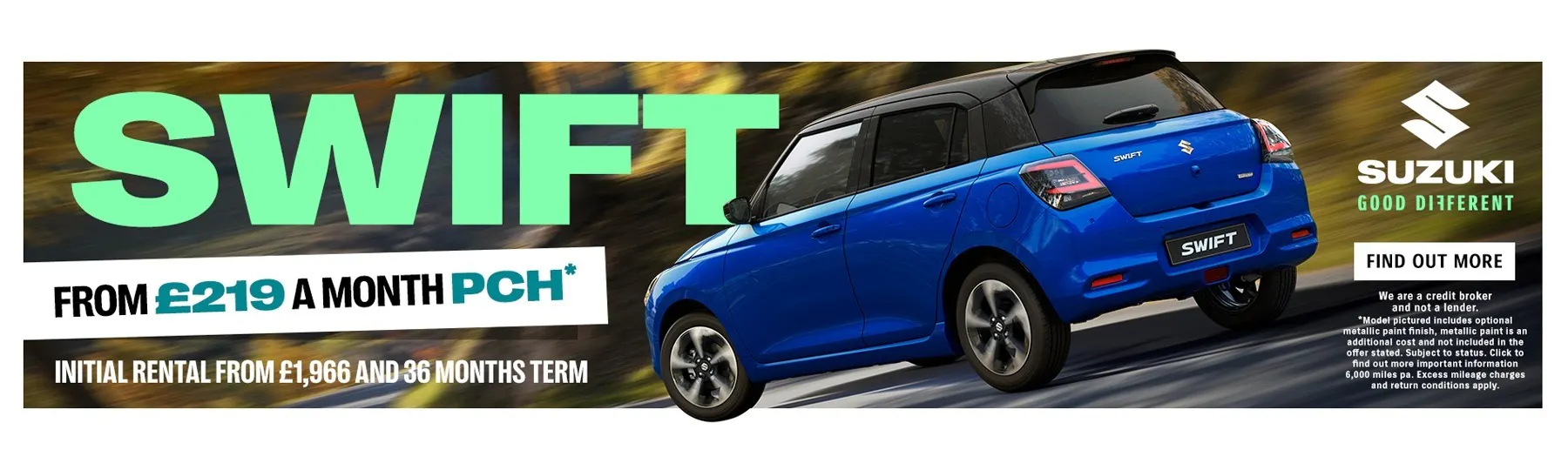 Suzuki Swift Personal Contract Hire Offer