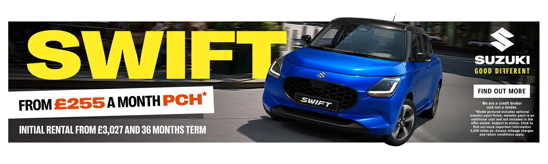 Suzuki Swift Personal Contract Hire Offer