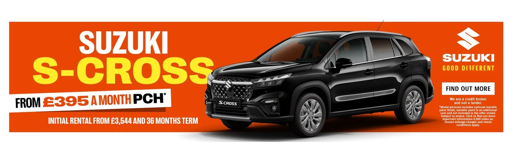 Suzuki S-Cross Personal Contract Hire Offer