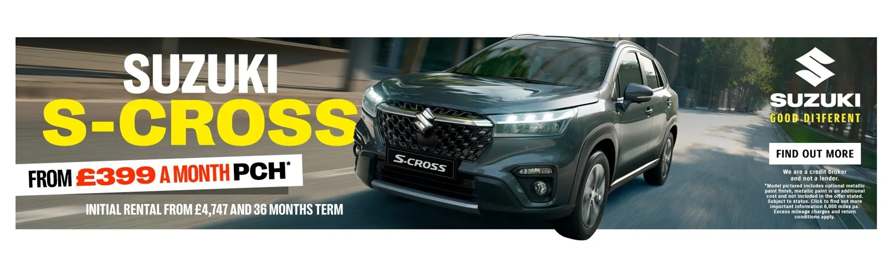 Suzuki S-Cross Personal Contract Hire Offer