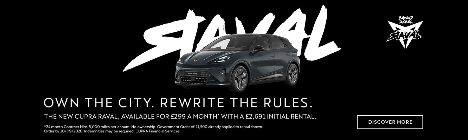 New CUPRA Raval Personal Contract Hire Offer